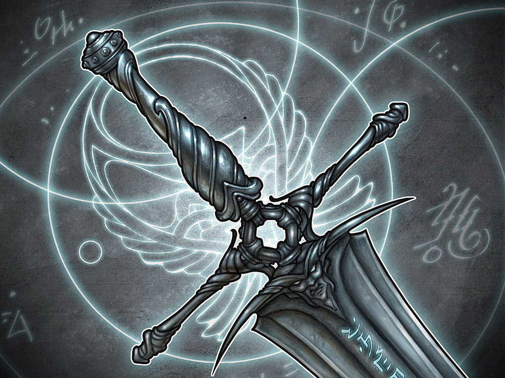 Fantasy háttérkép - Abbit rune sword