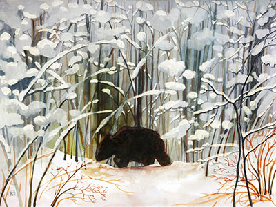 Eltévedt medvebocs - Baracsi Gabi festménye