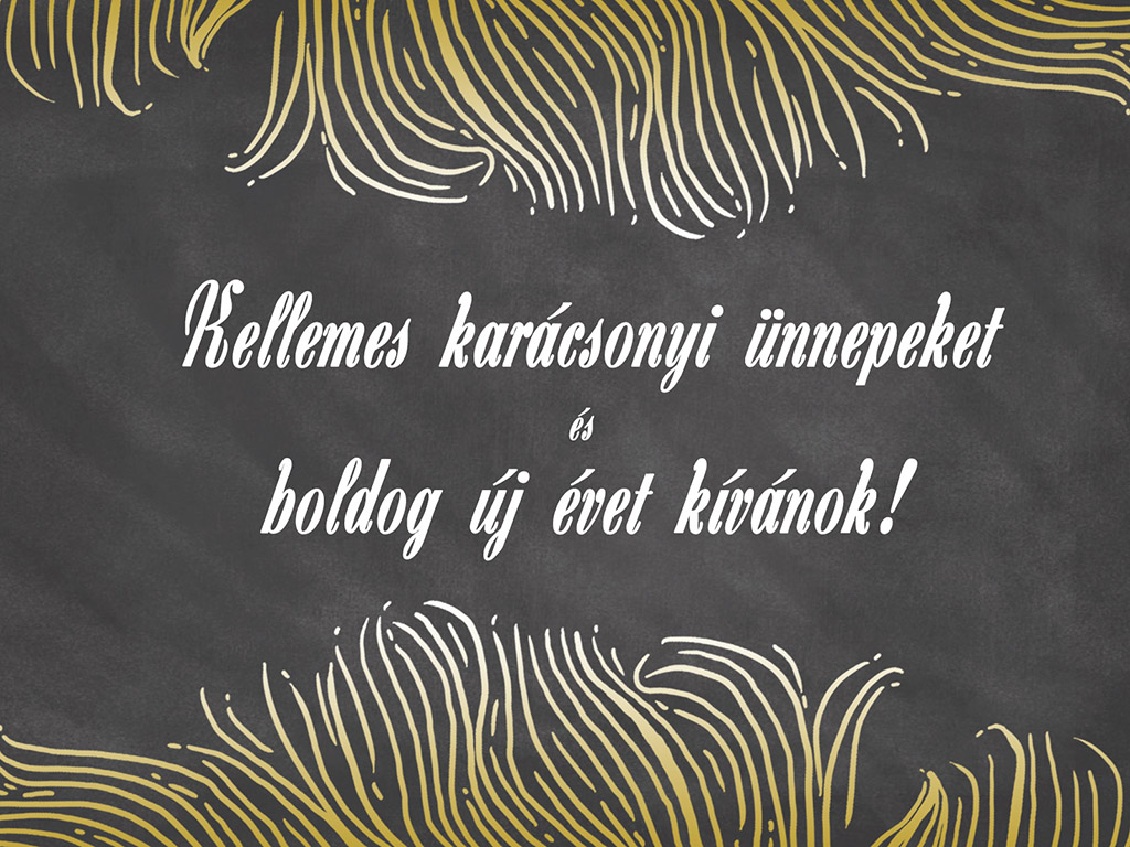 Kellemes karácsonyi ünnepeket és boldog új évet!